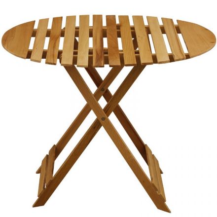 تصویر  میز عسلی بیضی تمام چوب تاشو لوتوس مدل T-721 ROY