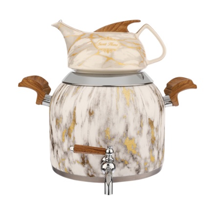 کتری و قوری کروپ ست طرح ماربل مدل 915